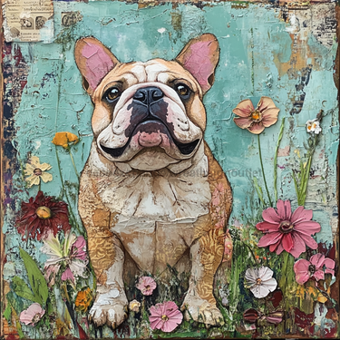 Dog Sign, English Bulldog Sign, DCO-12939, Sign For Wreath, 10x10